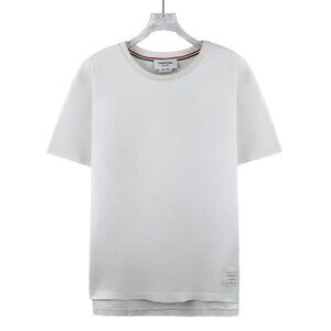 Thom Browne White cotton crewneck T-shirt